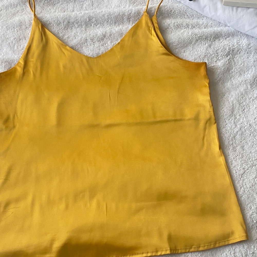 Yellow Satin Women's Top